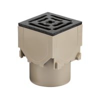 ACO Raindrain Corner Unit with Cast Iron Grate and Vertical Outlet B125