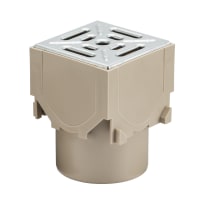 ACO RainDrain Corner Unit with Galvanised Steel Grate and Vertical Outlet
