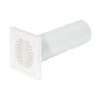 Airflow 100mm x 350mm Rigid Duct and Square Grill in White with Fixing Kit