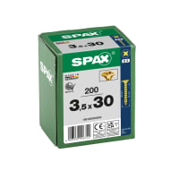 SPAX YELLOX Coated Universal Woodscrews PZ2 Bit Recess 3.5 x 30mm Box of 200