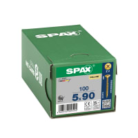 SPAX YELLOX Coated Universal Woodscrews PZ2 Bit Recess 5.0 x 90mm Box of 100