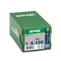 SPAX YELLOX Coated Universal Woodscrews PZ2 Bit Recess 5.0 x 100mm Box of 100