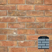The Brick Tile Company Brick Slips Tile Blend 20 Red - Sample Panel