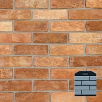 The Brick Tile Company Brick Slips Tile Blend 89 Red - Sample Panel