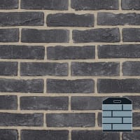 The Brick Tile Company Brick Slips Tile Blend 109 Black - Sample Panel