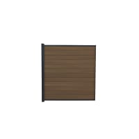 Piranha In-Ground Composite Fence Kit 1800mm Brown Cedar