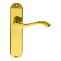 Carlisle Brass Andros Door Latch Lever on Backplate Polished Brass