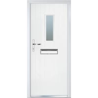 Crystal Cottage Composite Door 920 x 2055mm Long Glass RR  Obscure Glazed White