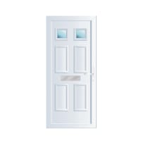PVC-U Single Door Edwardian 2 Glazed Left Hand 840 x 2090 mm White