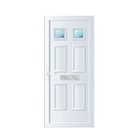 PVC-U Single Door Edwardian 2 Glazed Right Hand 840 x 2090 mm White