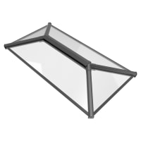 Crystal Aluminium  Skylight Roof Black Ext White Int 2500mmx1500mm