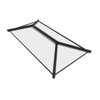 Crystal Aluminium  Skylight Roof Grey 7016 Ext White Int 3000mmx1500mm