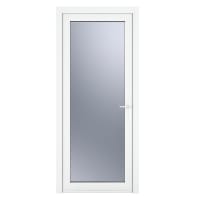 Crystal Triple Glazed Door White 890 x 2090mm Obscure