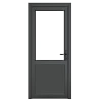 Crystal Triple Glazed Door Grey External White Internal 920 x 2090mm Clear