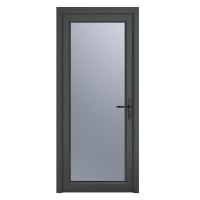 Crystal Triple Glazed Door Grey External White Internal 890 x 2090mm Obscure