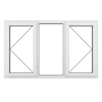 Crystal Triple Glazed Window White LH & RH 1040 x 1770mm Clear