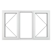 Crystal Triple Glazed Window White LH & RH 965 x 1770mm Clear