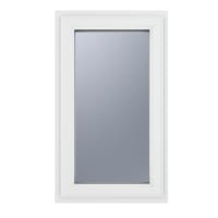 Crystal Triple Glazed Window White LH 610 x 1040mm Obscure
