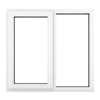 Crystal Triple Glazed Window White LH 1190 x 1190mm Clear
