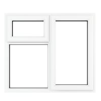 Crystal Triple Glazed Window White RH Top Hung 1040 x 1190mm Clear