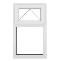 Crystal Triple Glazed Window White Top Hung 905 x 1040mm Clear