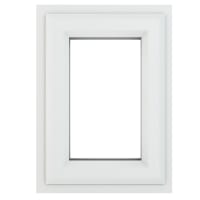 Crystal Triple Glazed Window White Top Hung 610 x 610mm Clear