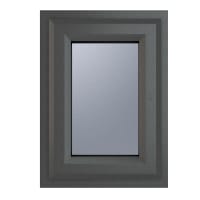Crystal Triple Glazed Window Grey/White Top Hung 610 x 610mm Obscure