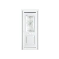 Crystal uPVC Front Door Two Panel Large Glass Balmoral White Right Hand Obscure Glass 920x2090mm