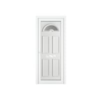 Crystal uPVC Front Door Sunburst Glass Sandringham White Right Hand Obscure Glass 920x2090mm