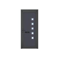 Crystal uPVC Front Door Contemporary 5 Glass Malaga Grey/White Right Hand Obscure Glass 920x2090mm