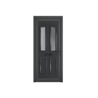 Crystal uPVC Front Door 4 Panel 2 Glass Kensington Grey/White Left Hand Obscure Glass 920x2090mm