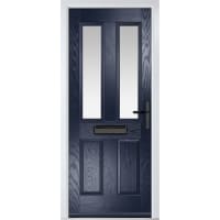 Carnoustie Blue Clear Glass 920 x 2090mm Left Hand