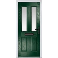 Carnoustie Green Clear Glass 920 x 2090mm Left Hand