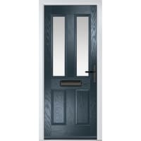 Carnoustie Anthracite Grey Stipolytte Glass 920 x 2090mm Left Hand