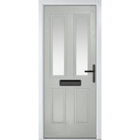 Carnoustie Agate Grey Stipolytte Glass 920 x 2090mm Left Hand