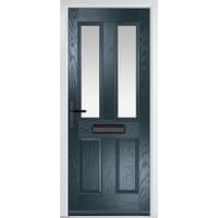 Carnoustie Anthracite Grey Clear Glass 920 x 2090mm Right Hand