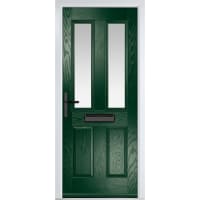 Carnoustie Green Clear Glass 920 x 2090mm Right Hand