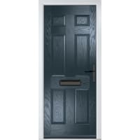 Muirfield solid Anthracite Grey None Glass 920 x 2090mm Left Hand