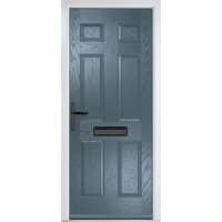 Muirfield solid Slate Grey None Glass 920 x 2090mm Right Hand