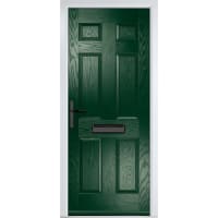 Muirfield solid Green None Glass 920 x 2090mm Right Hand