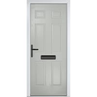 Muirfield solid Agate Grey None Glass 920 x 2090mm Right Hand