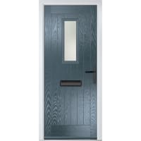 Sunningdale Slate Grey Stipolytte Glass 920 x 2090mm Left Hand