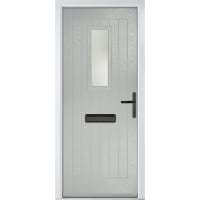 Sunningdale Agate Grey Stipolytte Glass 920 x 2090mm Left Hand