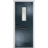 Sunningdale Anthracite Grey Clear Glass 920 x 2090mm Right Hand
