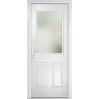Lytham White Clear Glass 920 x 2090mm Right Hand