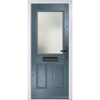 Lytham Slate Grey Clear Glass 920 x 2090mm Left Hand