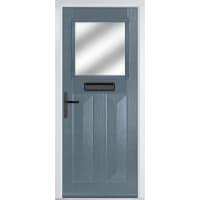 Eaton Slate Grey Clear Glass 920 x 2090mm Right Hand