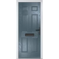 Muirfield solid Slate Grey None Glass 890 x 2090mm Left Hand