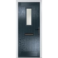 Sunningdale Anthracite Grey Clear Glass 890 x 2090mm Left Hand