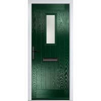 Sunningdale Green Stipolytte Glass 890 x 2090mm Right Hand